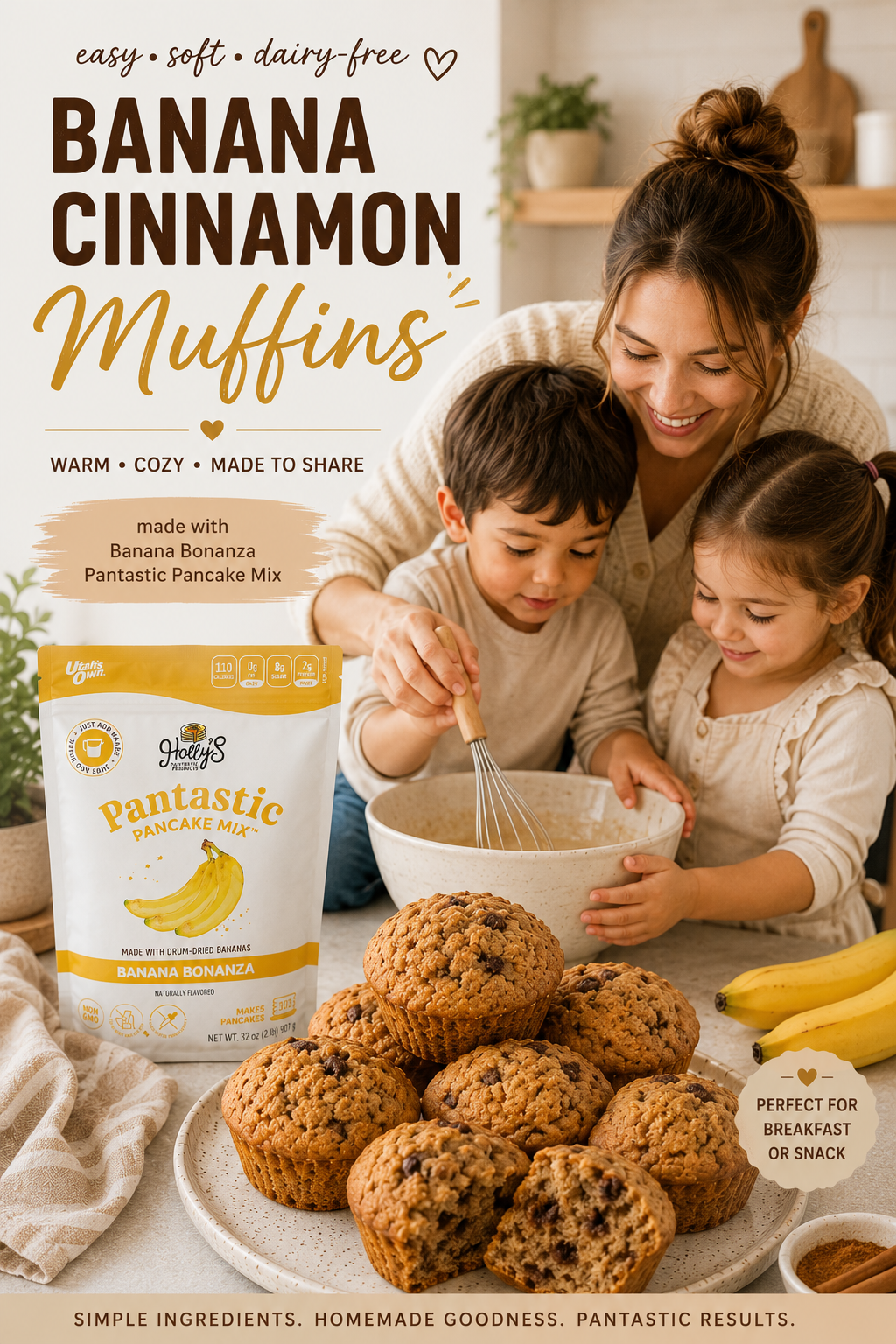 Dairy-Free Banana Cinnamon Muffins